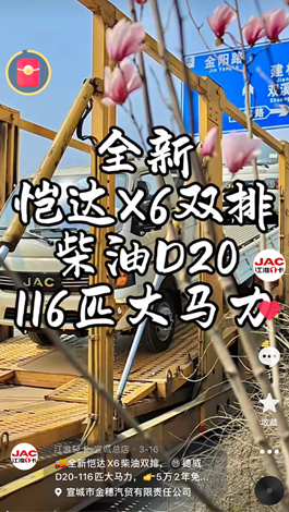 全新愷達(dá)X6柴油雙排，德威D20-116匹大馬力。